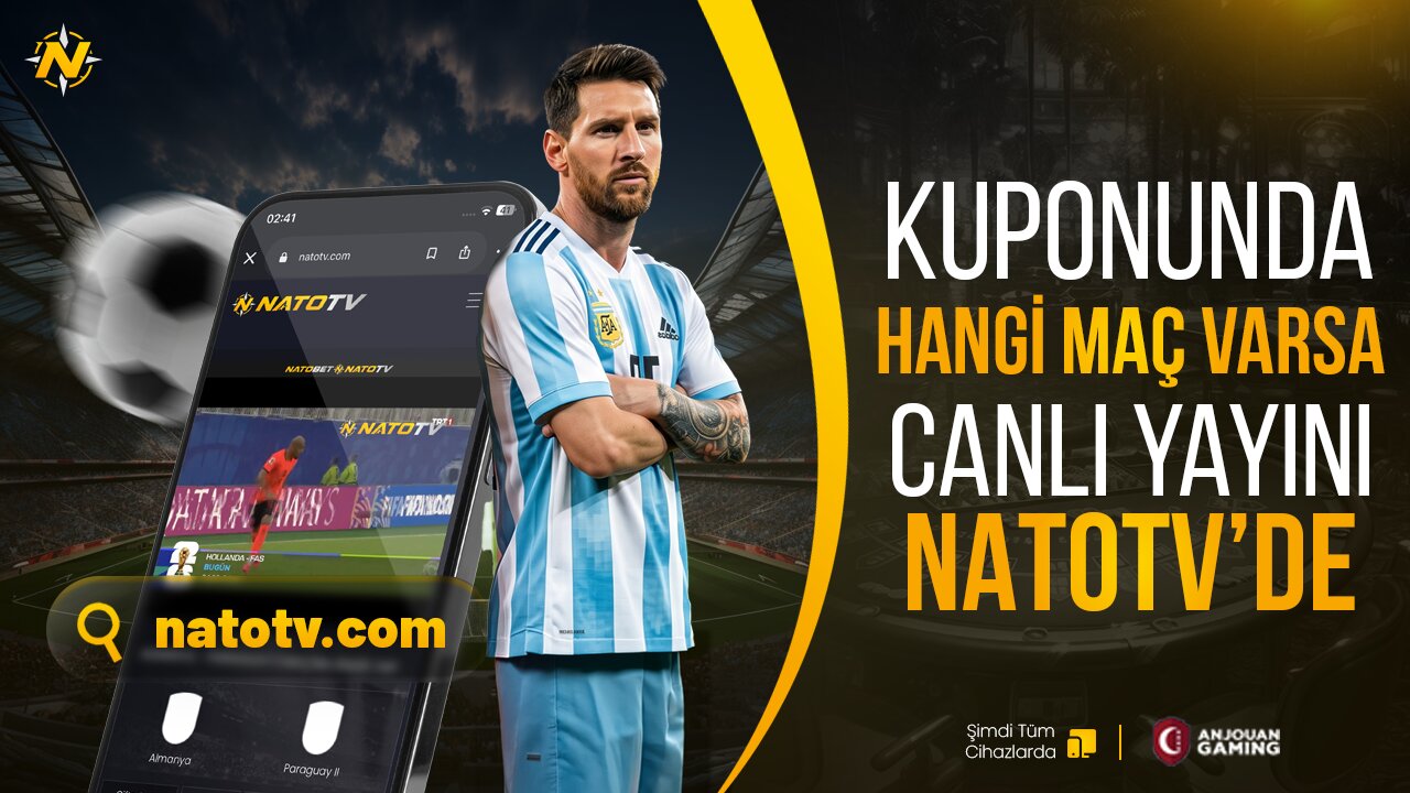 NatoTV ile kupondaki maçların canlı yayınını izleme ekranı